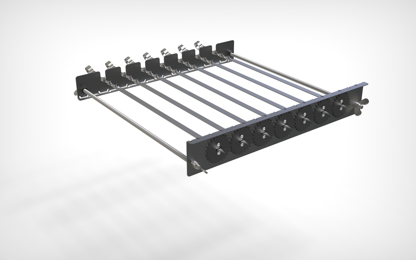 Automatic Rotating Skewers Eco 50 - 7 Skewers. DXF files for laser, plasma cutting. Фото 15