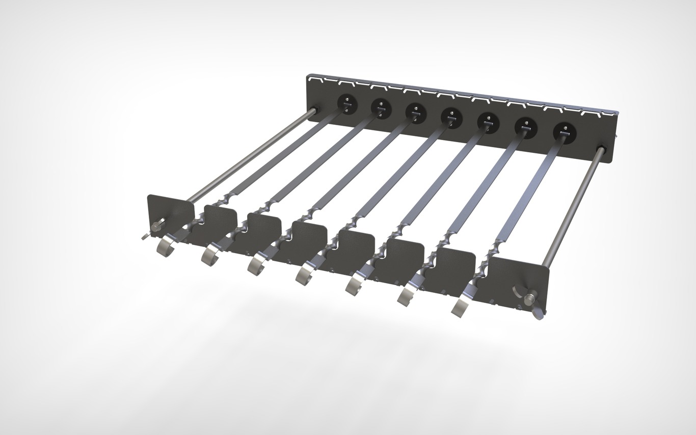 Automatic Rotating Skewers Eco 50 - 7 Skewers. DXF files for laser, plasma cutting. Фото 17