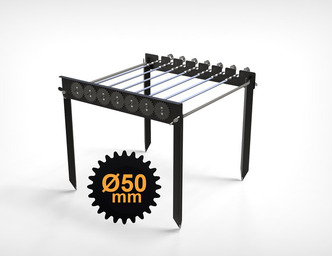 Automatic Rotating Skewers Eco 50 - 7 Skewers. DXF files for laser, plasma cutting