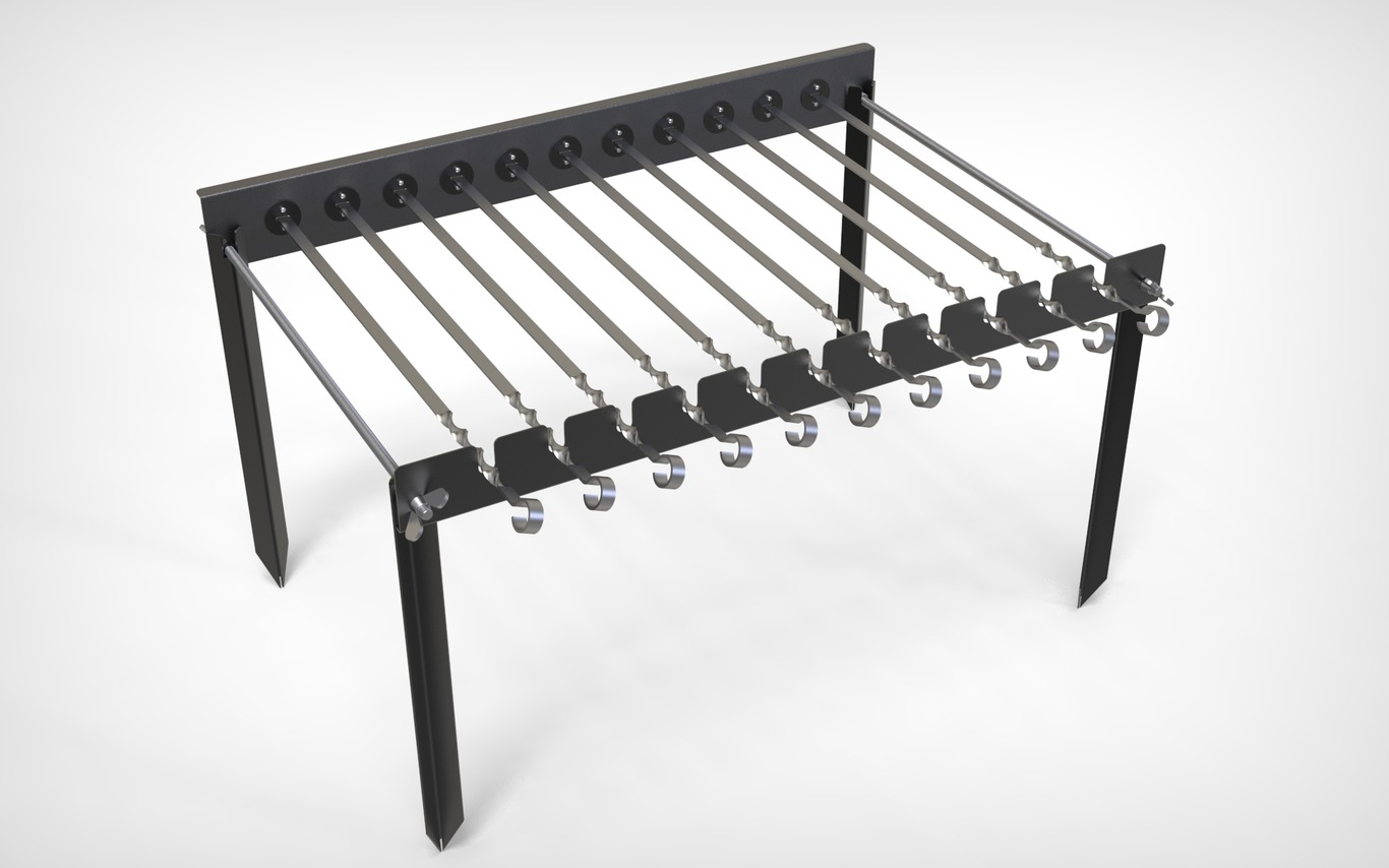 Automatic Rotating Skewers Eco 50 - 11 Skewers. DXF files for laser, plasma cutting. Фото 5