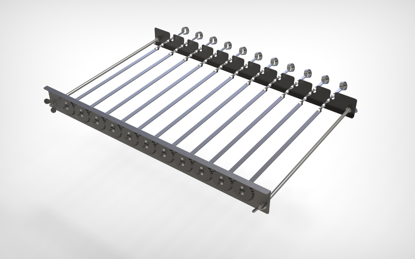 Automatic Rotating Skewers Eco 50 - 11 Skewers. DXF files for laser, plasma cutting. Фото 6