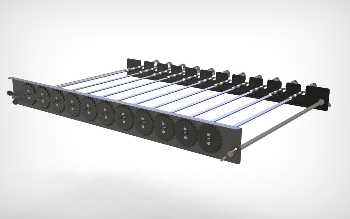 Automatic Rotating Skewers Eco 50 - 11 Skewers. DXF files for laser, plasma cutting. Фото 7