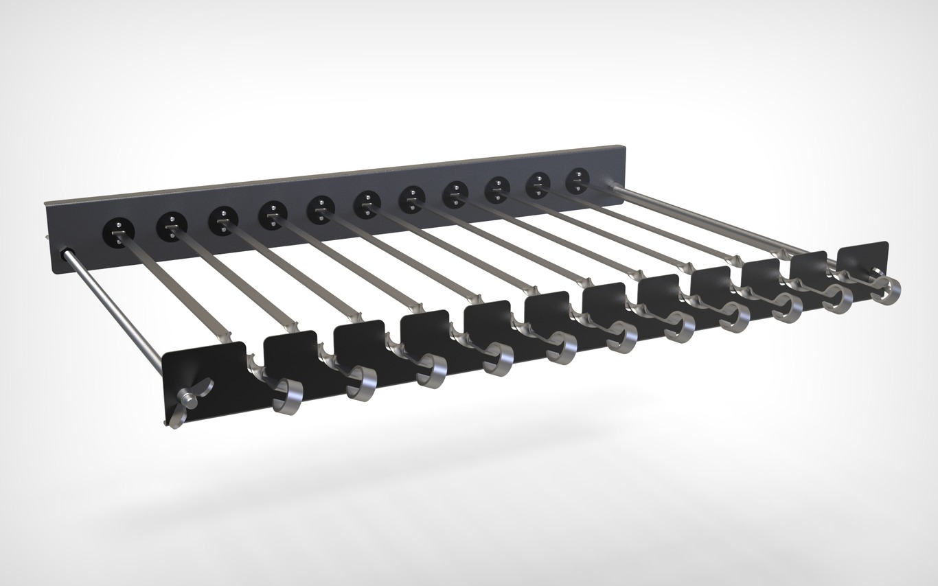 Automatic Rotating Skewers Eco 50 - 11 Skewers. DXF files for laser, plasma cutting. Фото 8