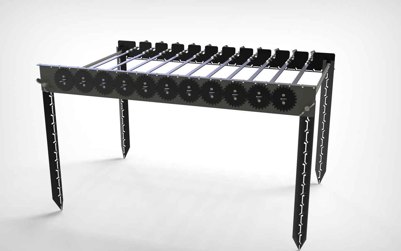 Automatic Rotating Skewers Eco 50 - 11 Skewers. DXF files for laser, plasma cutting. Фото 9