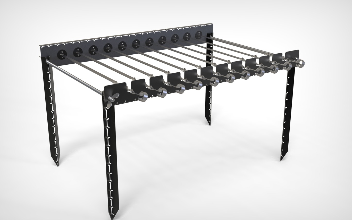 Automatic Rotating Skewers Eco 50 - 11 Skewers. DXF files for laser, plasma cutting. Фото 10