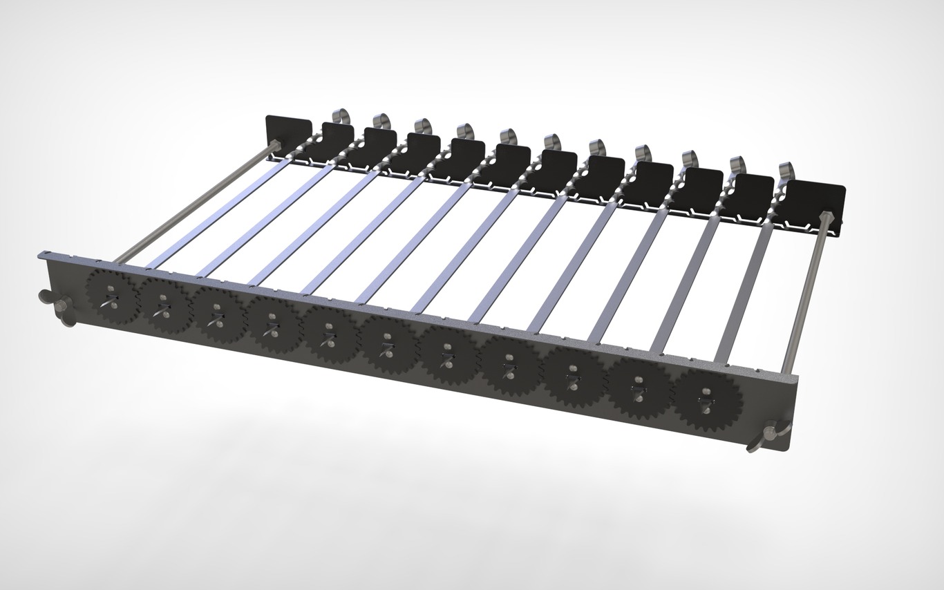 Automatic Rotating Skewers Eco 50 - 11 Skewers. DXF files for laser, plasma cutting. Фото 11