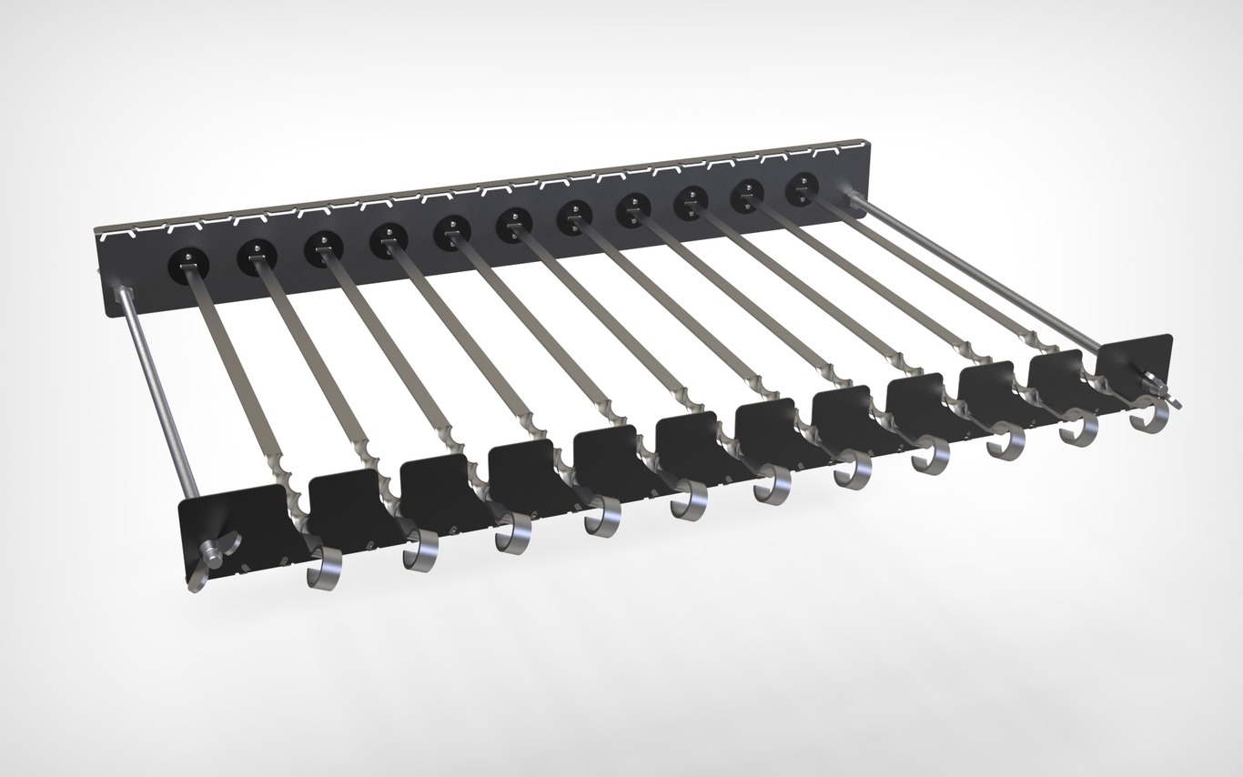 Automatic Rotating Skewers Eco 50 - 11 Skewers. DXF files for laser, plasma cutting. Фото 12
