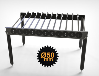 Automatic Rotating Skewers Eco 50 - 11 Skewers. DXF files for laser, plasma cutting