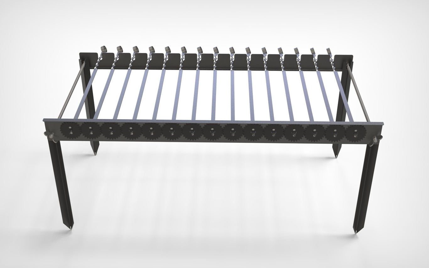 Automatic Rotating Skewers Eco 50 - 15 Skewers. DXF files for laser, plasma cutting. Фото 4