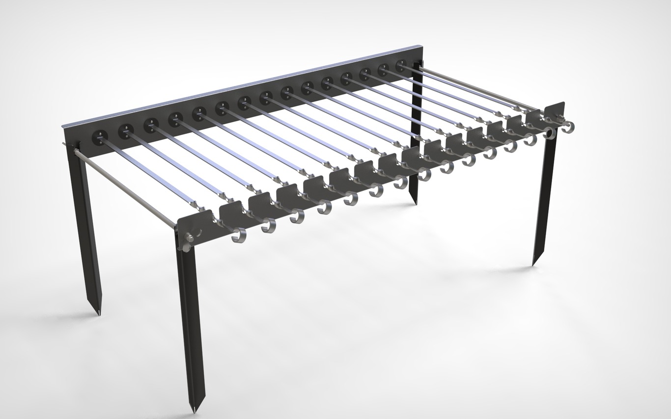 Automatic Rotating Skewers Eco 50 - 15 Skewers. DXF files for laser, plasma cutting. Фото 5