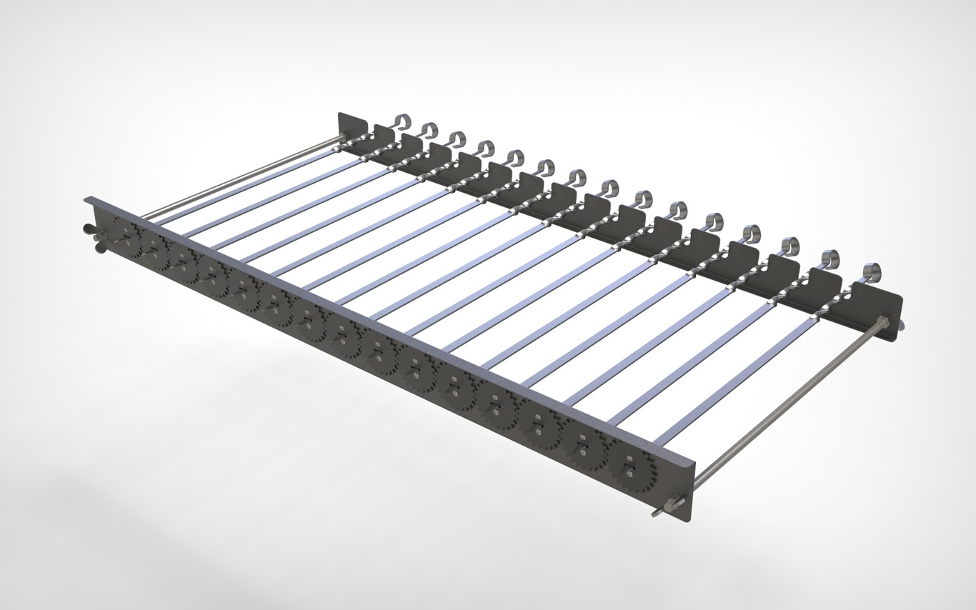 Automatic Rotating Skewers Eco 50 - 15 Skewers. DXF files for laser, plasma cutting. Фото 6