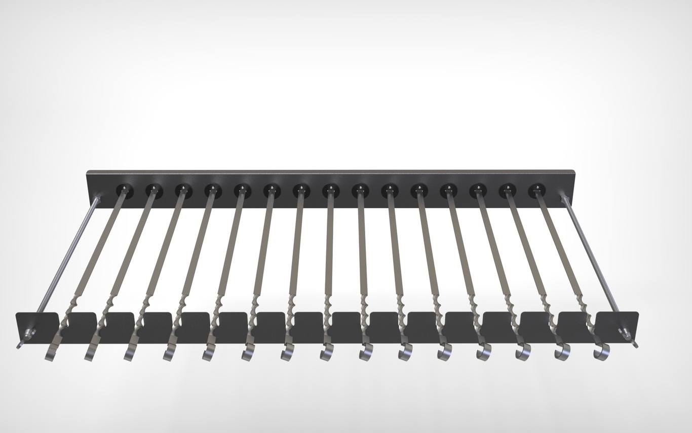Automatic Rotating Skewers Eco 50 - 15 Skewers. DXF files for laser, plasma cutting. Фото 7