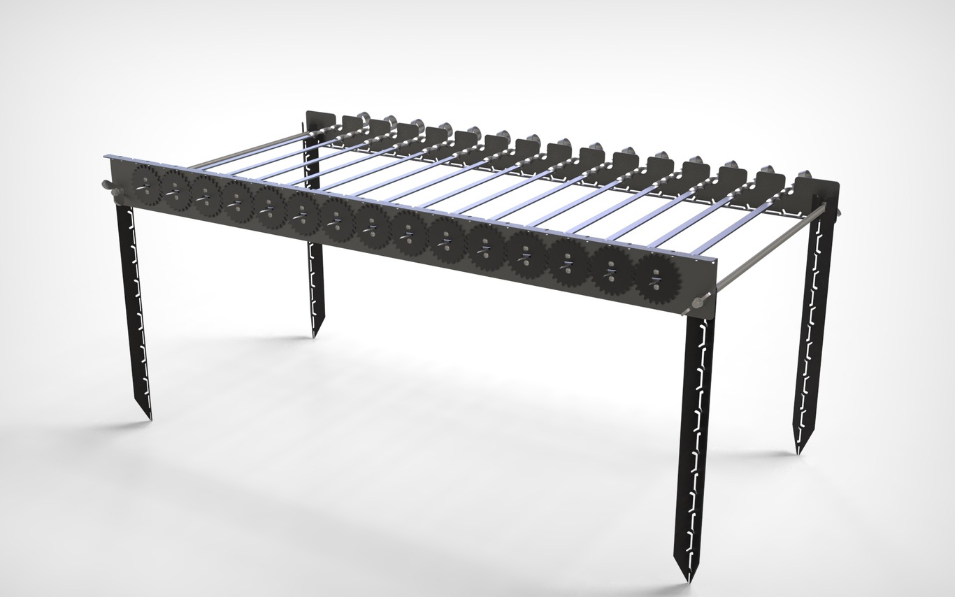 Automatic Rotating Skewers Eco 50 - 15 Skewers. DXF files for laser, plasma cutting. Фото 8