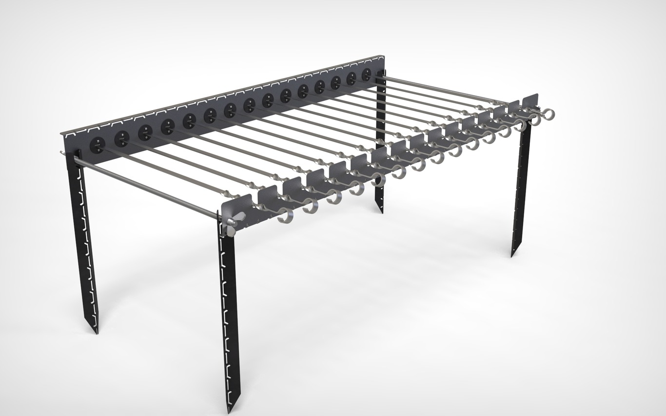 Automatic Rotating Skewers Eco 50 - 15 Skewers. DXF files for laser, plasma cutting. Фото 9