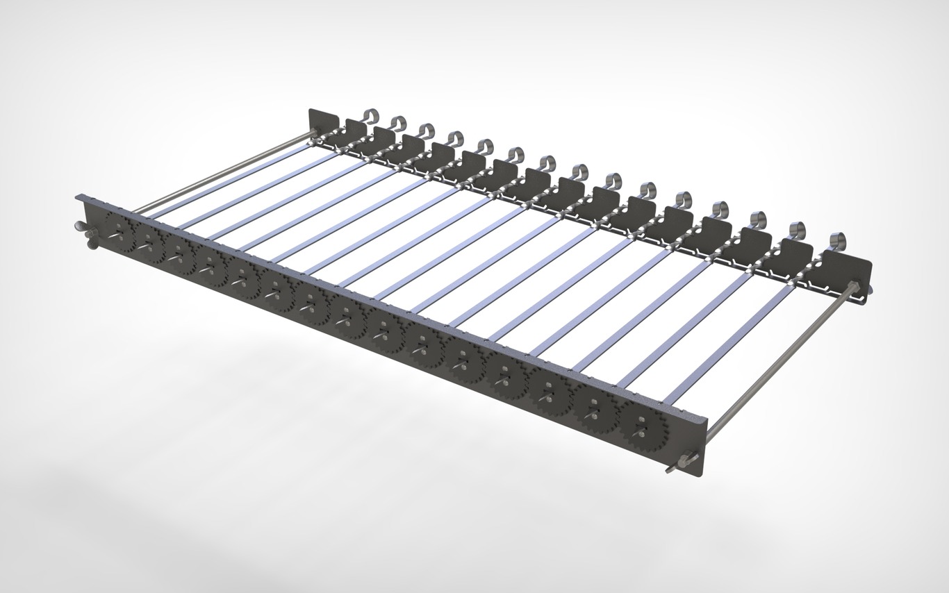 Automatic Rotating Skewers Eco 50 - 15 Skewers. DXF files for laser, plasma cutting. Фото 10