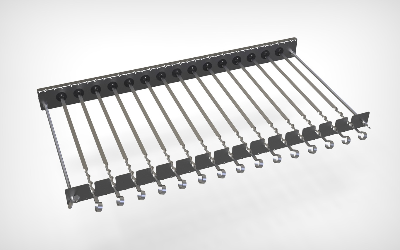 Automatic Rotating Skewers Eco 50 - 15 Skewers. DXF files for laser, plasma cutting. Фото 11