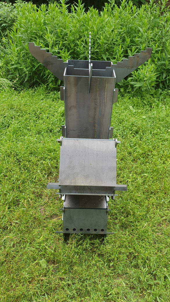 Big Rocket Stove. DXF files for laser, plasma cutting. Portable Turbo Wood Stove. Фото 4