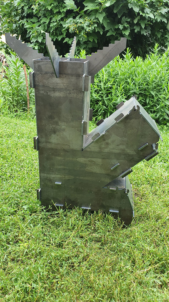 Big Rocket Stove. DXF files for laser, plasma cutting. Portable Turbo Wood Stove. Фото 5