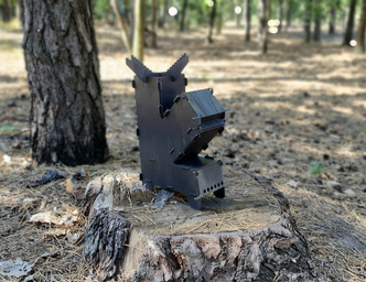 Mini Rocket Stove V1. DXF files for laser, plasma cutting. Tourist Turbo Wood Stove