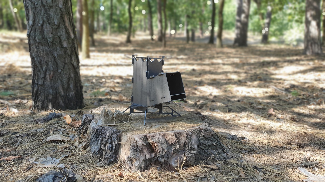 Mini Rocket Stove V2. DXF files for laser, plasma cutting. Tourist Turbo Wood Stove. Фото 5