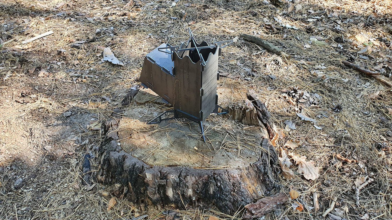 Mini Rocket Stove V2. DXF files for laser, plasma cutting. Tourist Turbo Wood Stove. Фото 2