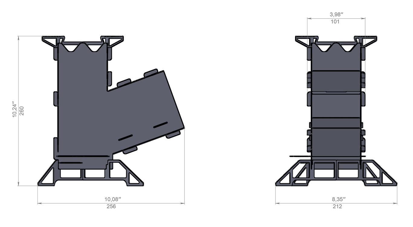 Mini Rocket Stove V2. DXF files for laser, plasma cutting. Tourist Turbo Wood Stove. Фото 9