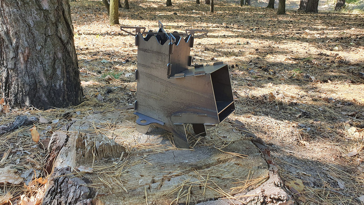 Mini Rocket Stove V3. DXF files for laser, plasma cutting. Tourist Turbo Wood Stove