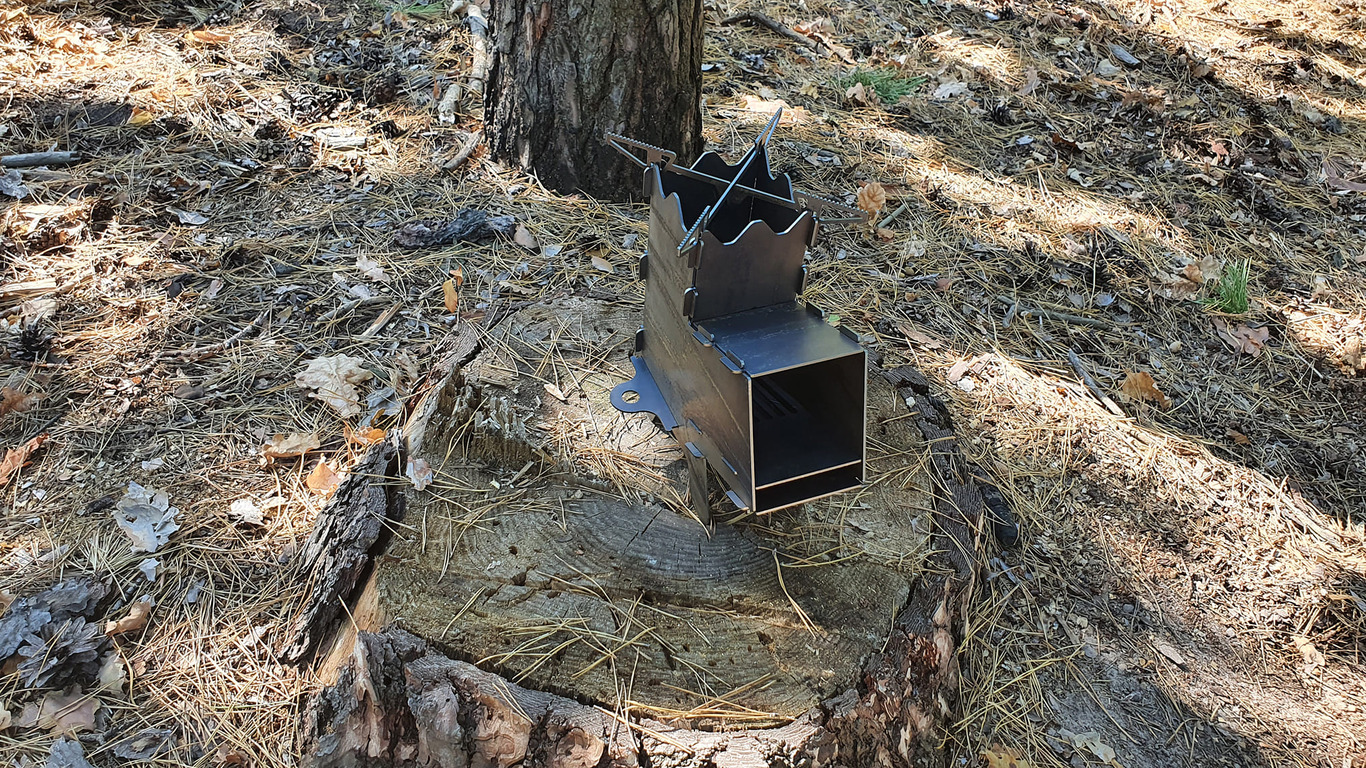 Mini Rocket Stove V3. DXF files for laser, plasma cutting. Tourist Turbo Wood Stove. Фото 3