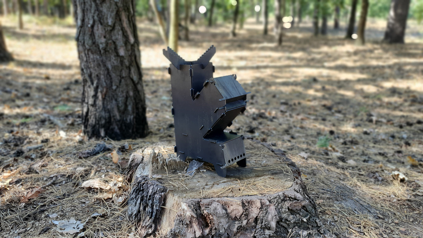 4-Piece Rocket Stove Bundle. DXF files for laser, plasma cutting. Tourist Turbo Wood Stoves. Фото 4