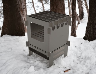 Camping Stove V1. DXF files for laser, plasma cutting. Ultralight Portable Wood Stove