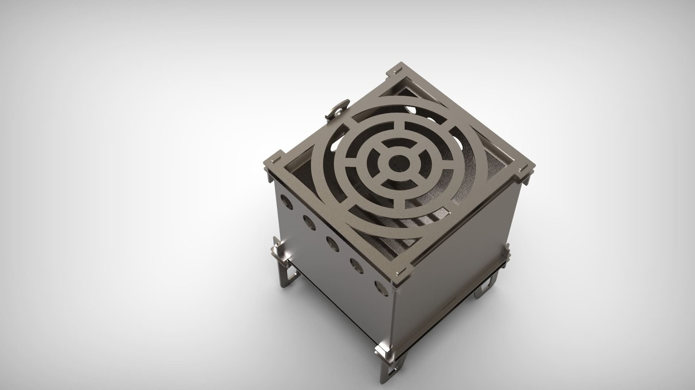 Camping Stove V3. DXF files for laser, plasma cutting. Ultralight Portable Wood Stove. Фото 7