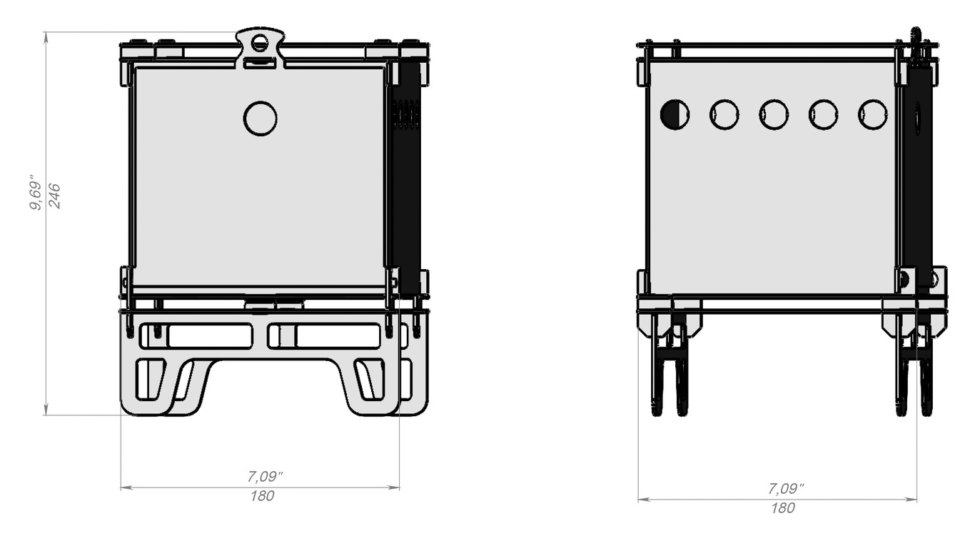 Camping Stove V3. DXF files for laser, plasma cutting. Ultralight Portable Wood Stove. Фото 10
