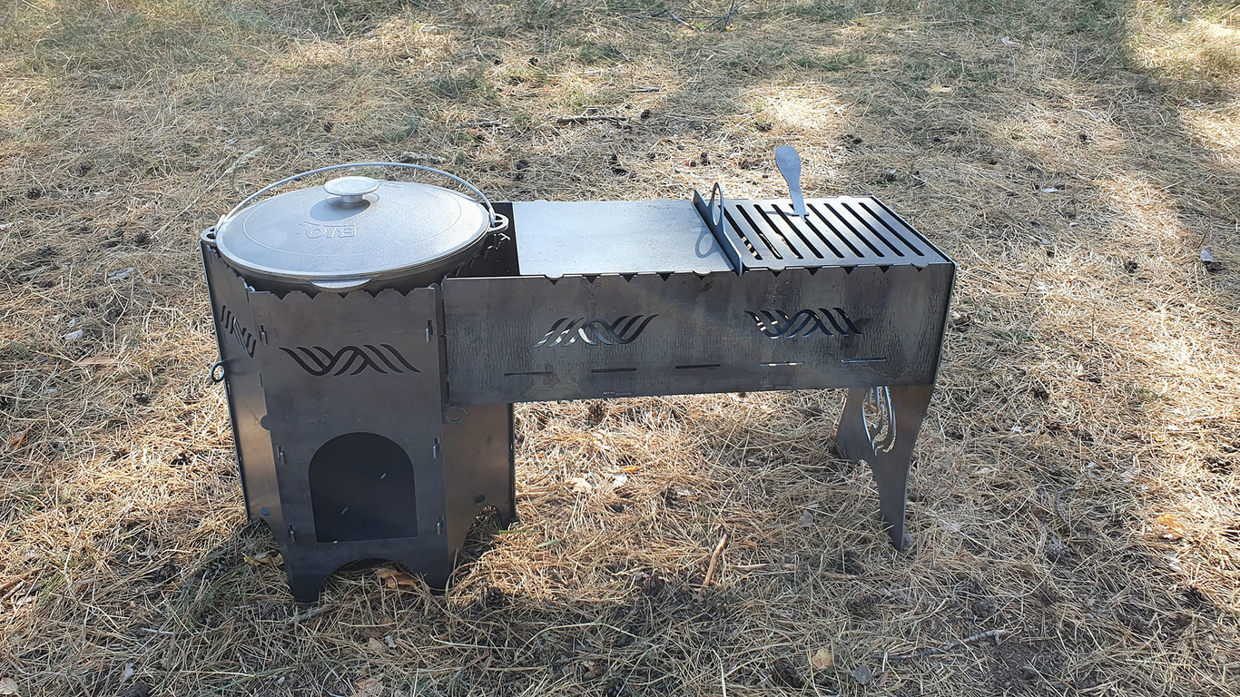Cauldron Stove and Grill V3. DXF files for laser, plasma cutting. Фото 3