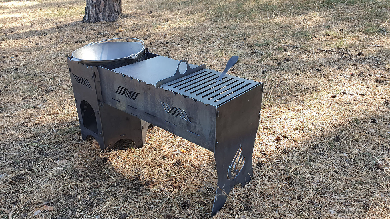 Cauldron Stove and Grill V3. DXF files for laser, plasma cutting. Фото 4