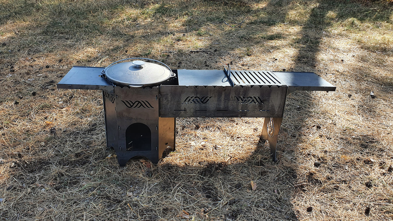 Cauldron Stove and Grill V4. DXF files for laser, plasma cutting