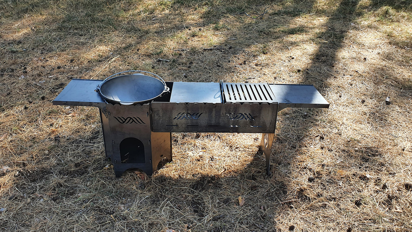 Cauldron Stove and Grill V4. DXF files for laser, plasma cutting. Фото 3