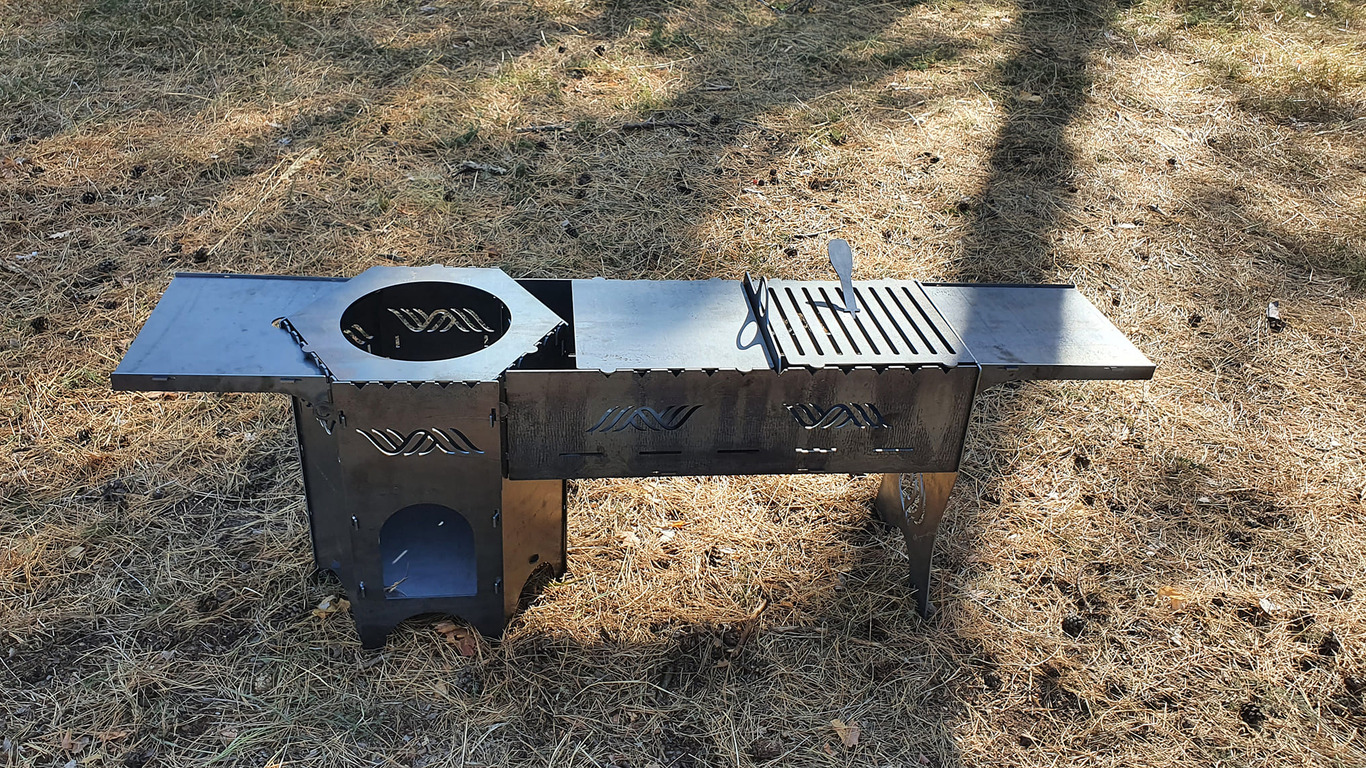 Cauldron Stove and Grill V4. DXF files for laser, plasma cutting. Фото 2