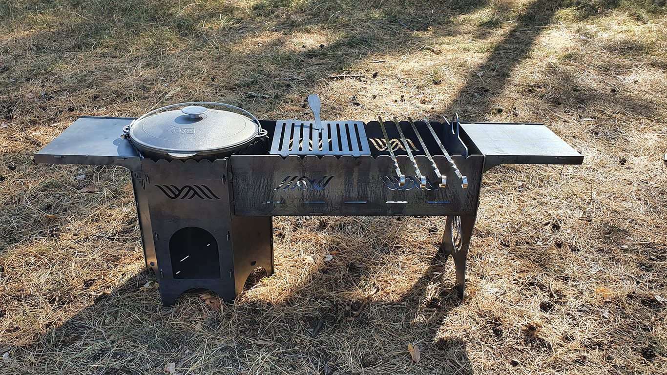 Cauldron Stove and Grill V4. DXF files for laser, plasma cutting. Фото 7