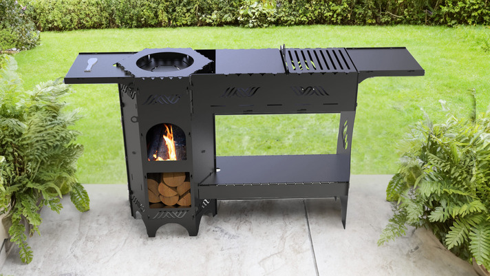 Cauldron Stove and Grill V6. DXF files for laser, plasma cutting