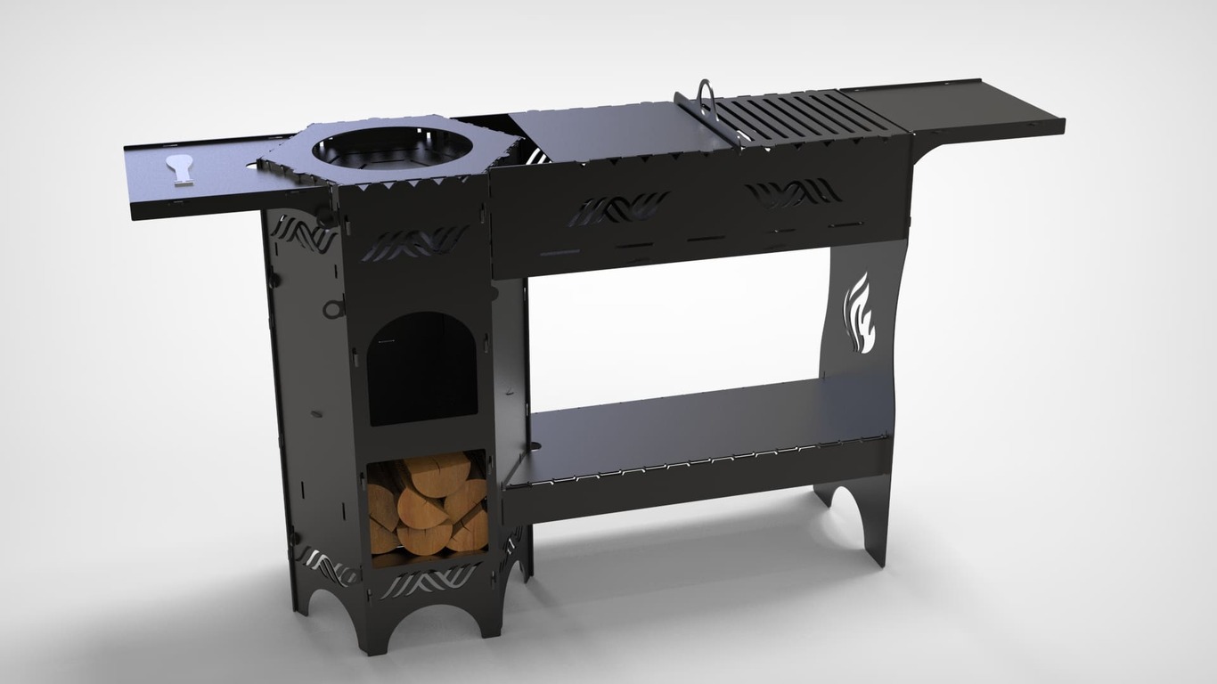Cauldron Stove and Grill V6. DXF files for laser, plasma cutting. Фото 2
