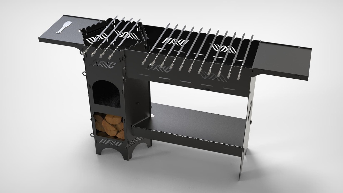 Cauldron Stove and Grill V6. DXF files for laser, plasma cutting. Фото 5