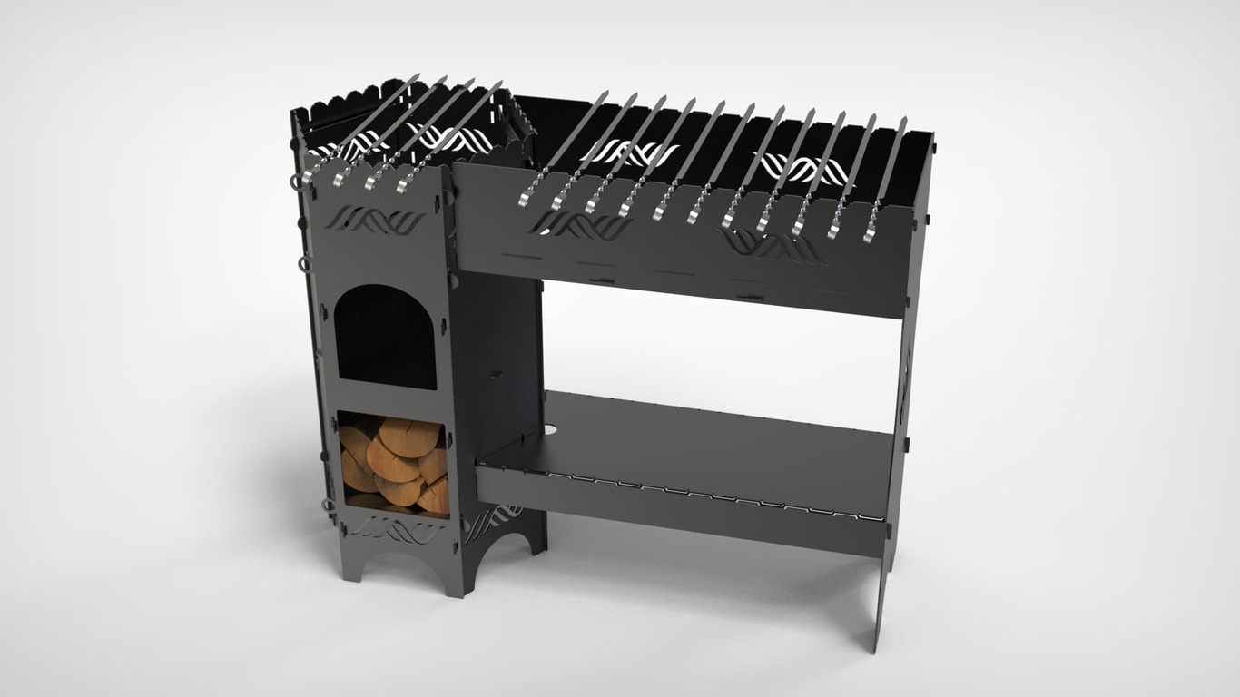 Cauldron Stove and Grill V6. DXF files for laser, plasma cutting. Фото 7