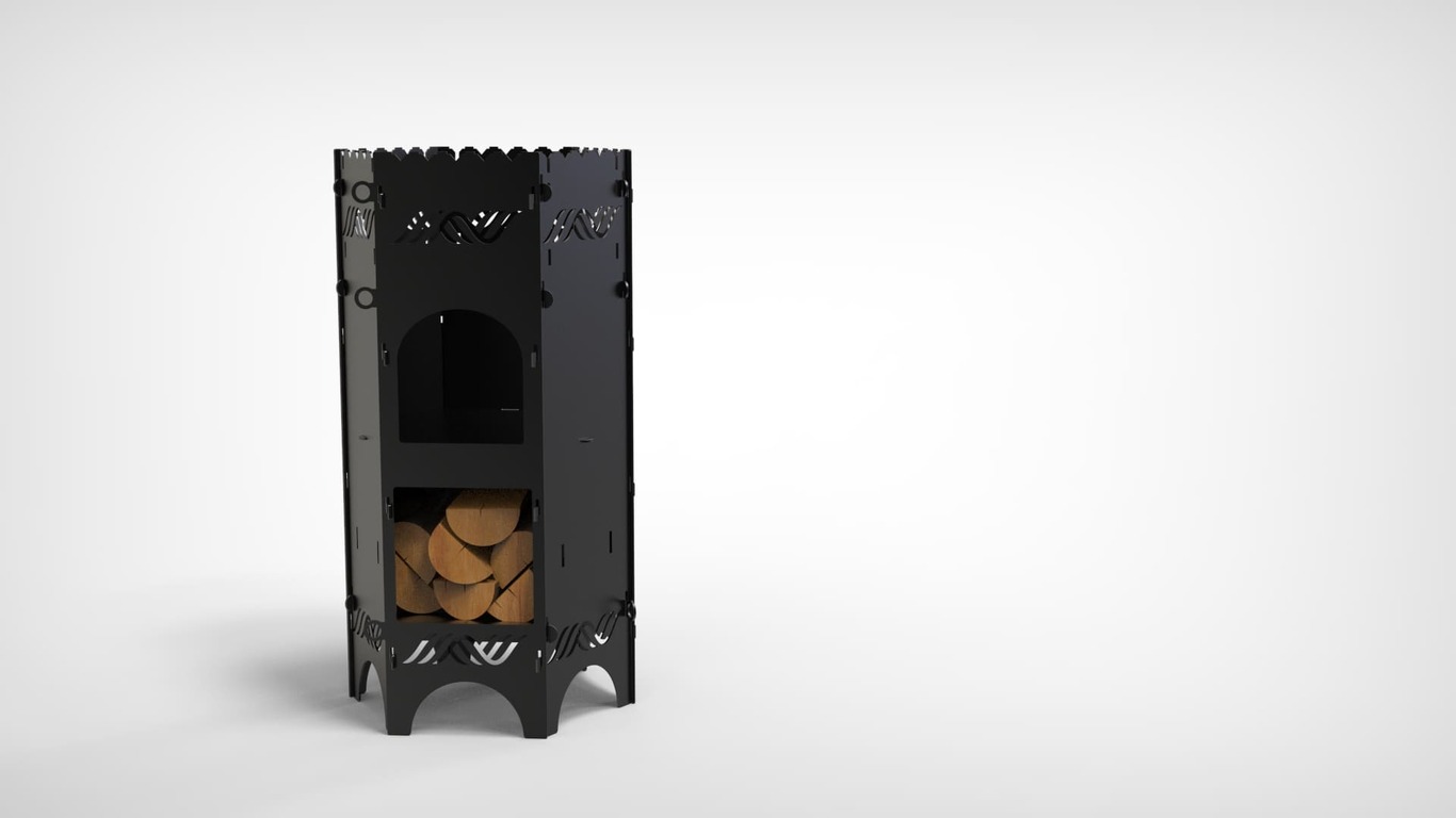 Cauldron Stove and Grill V6. DXF files for laser, plasma cutting. Фото 8