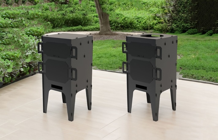 Forno per Pizza e Stufa per Paiolo 2 in 1. File DXF per taglio laser, plasma