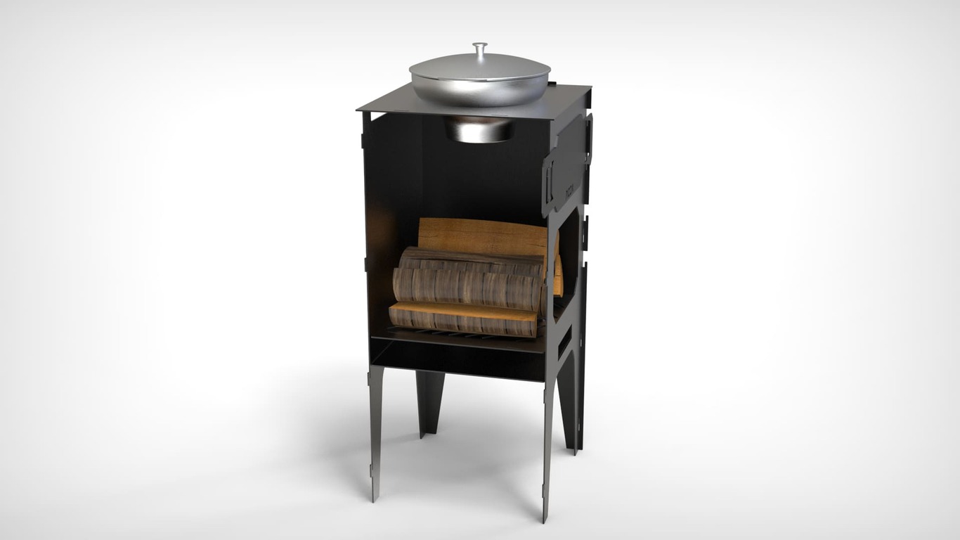 Forno per Pizza e Stufa per Paiolo 2 in 1. File DXF per taglio laser, plasma. Фото 6