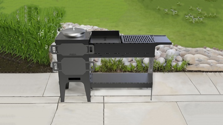 3-in-1 Pizza Oven and Cauldron Stove and Grill. DXF files for laser, plasma cutting