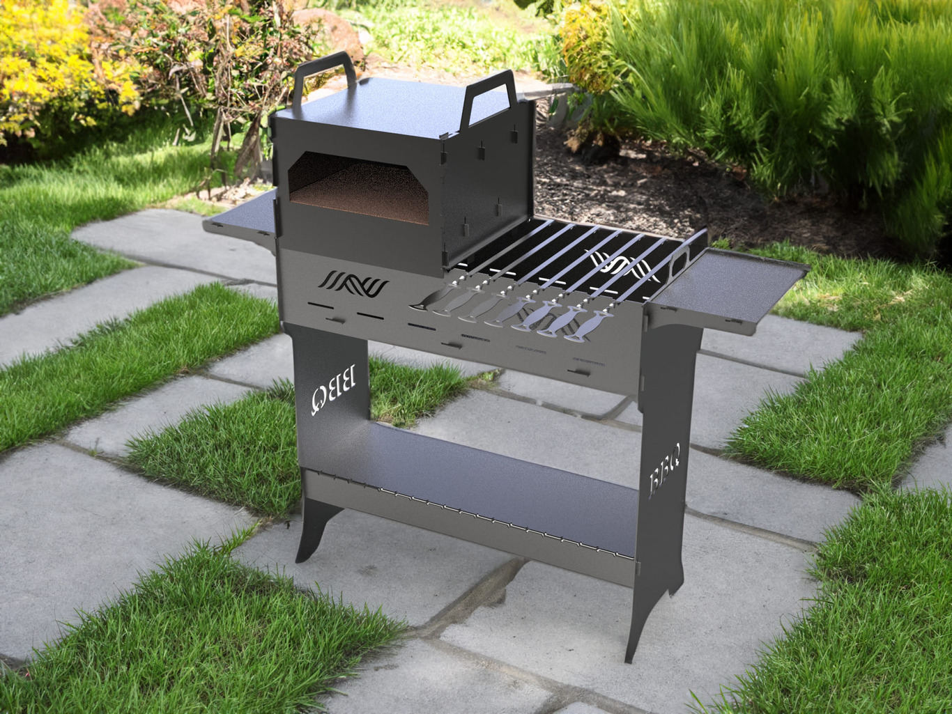 Pizza Oven for Brazier, Grill or Fire Pit. DXF files for laser, plasma cutting. Фото 2