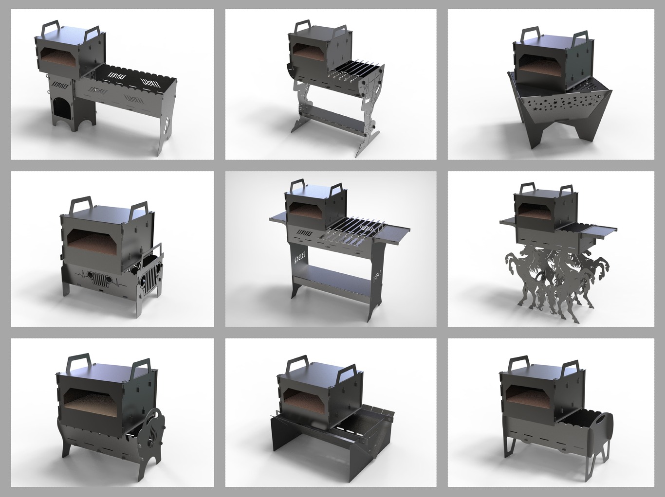 Pizza Oven for Brazier, Grill or Fire Pit. DXF files for laser, plasma cutting. Фото 3