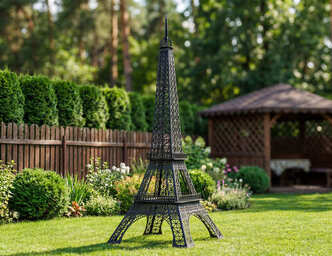 Eiffel Tower Garden Decor. DXF files for laser, plasma cutting. Home Backyard Decoration