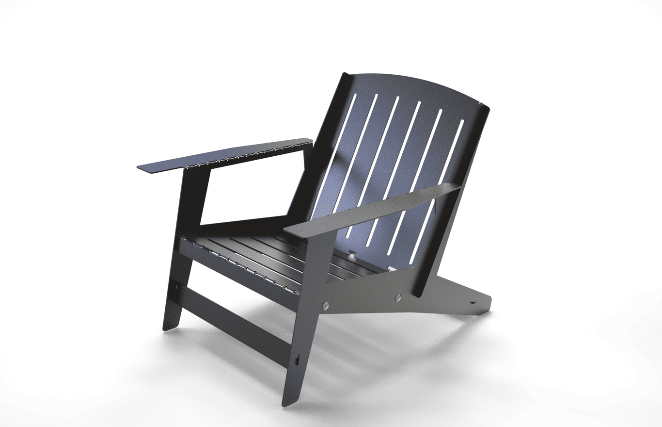 Chaise pour la décoration de la maison ou du jardin. Fichiers DXF pour découpe laser et plasma. Décoration pour la cour. Фото 4